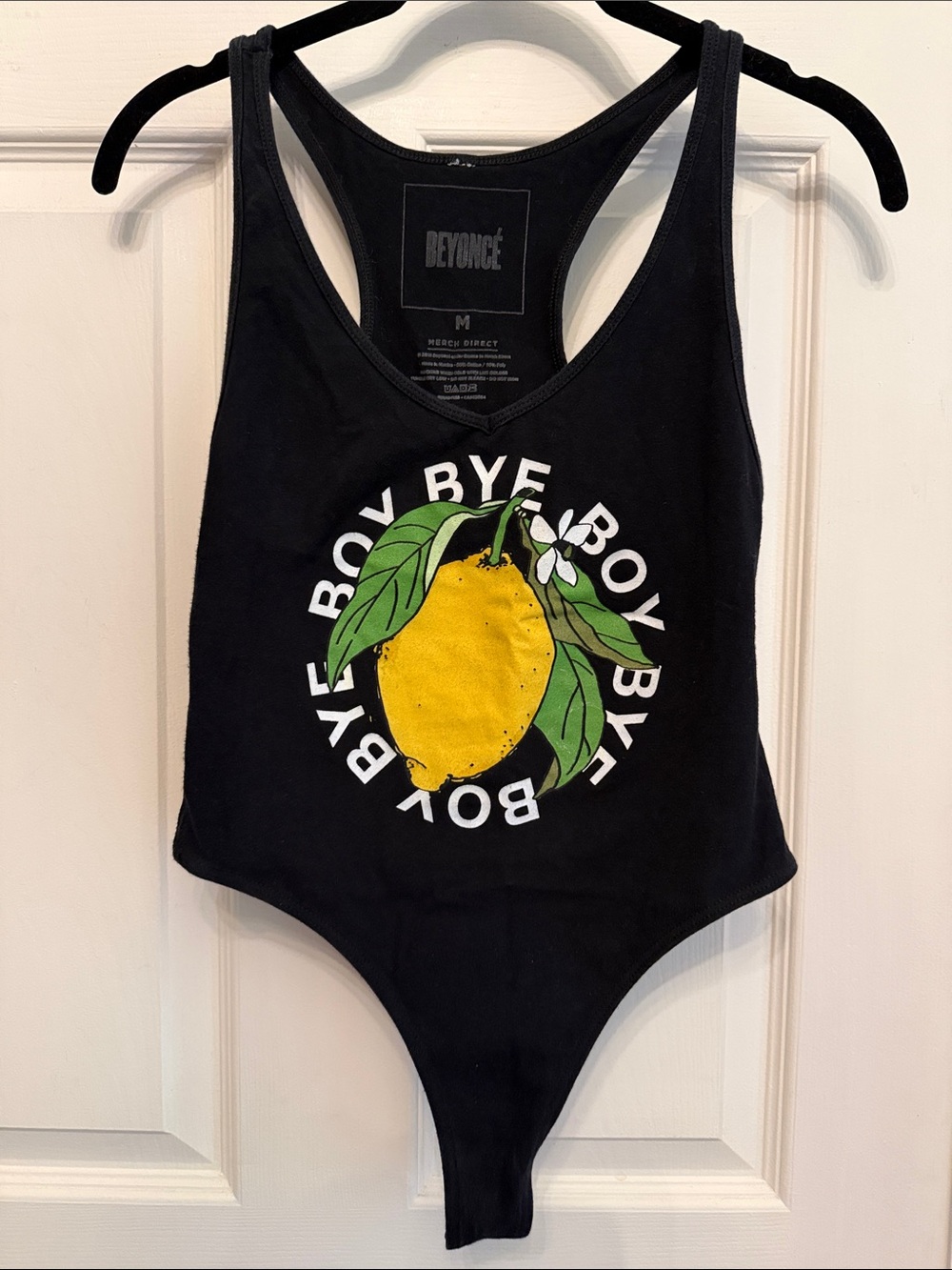 Beyonce BYE BOY BYE Thong Bodysuit Official Merchandise M
